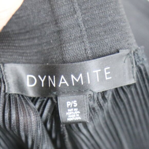 Dynamite Black High-Rise Pleated Flowy Relaxed Wide-Leg Pants Size Small - Picture 4 of 6
